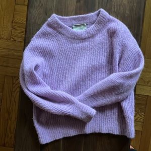 Everlane XS gorgeous crew neck violet over sized alpaca sweater.